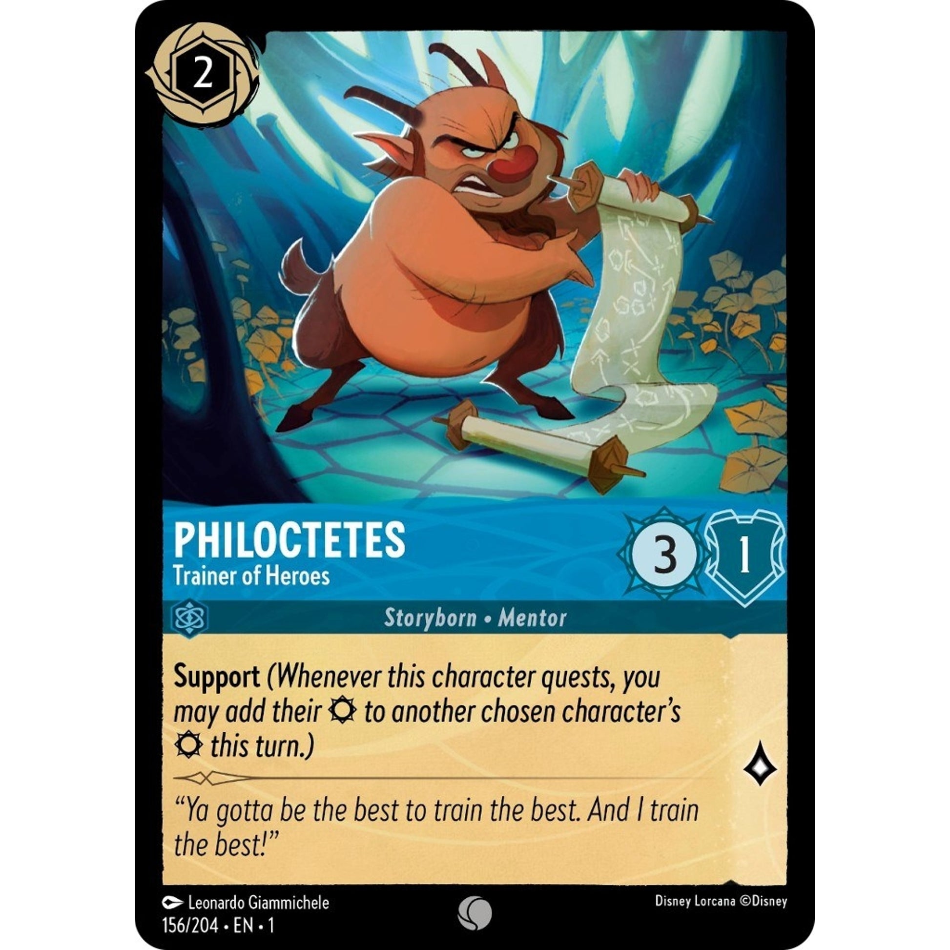 Image for Philoctetes - Trainer of Heroes (156/204) (1) - Disney Lorcana