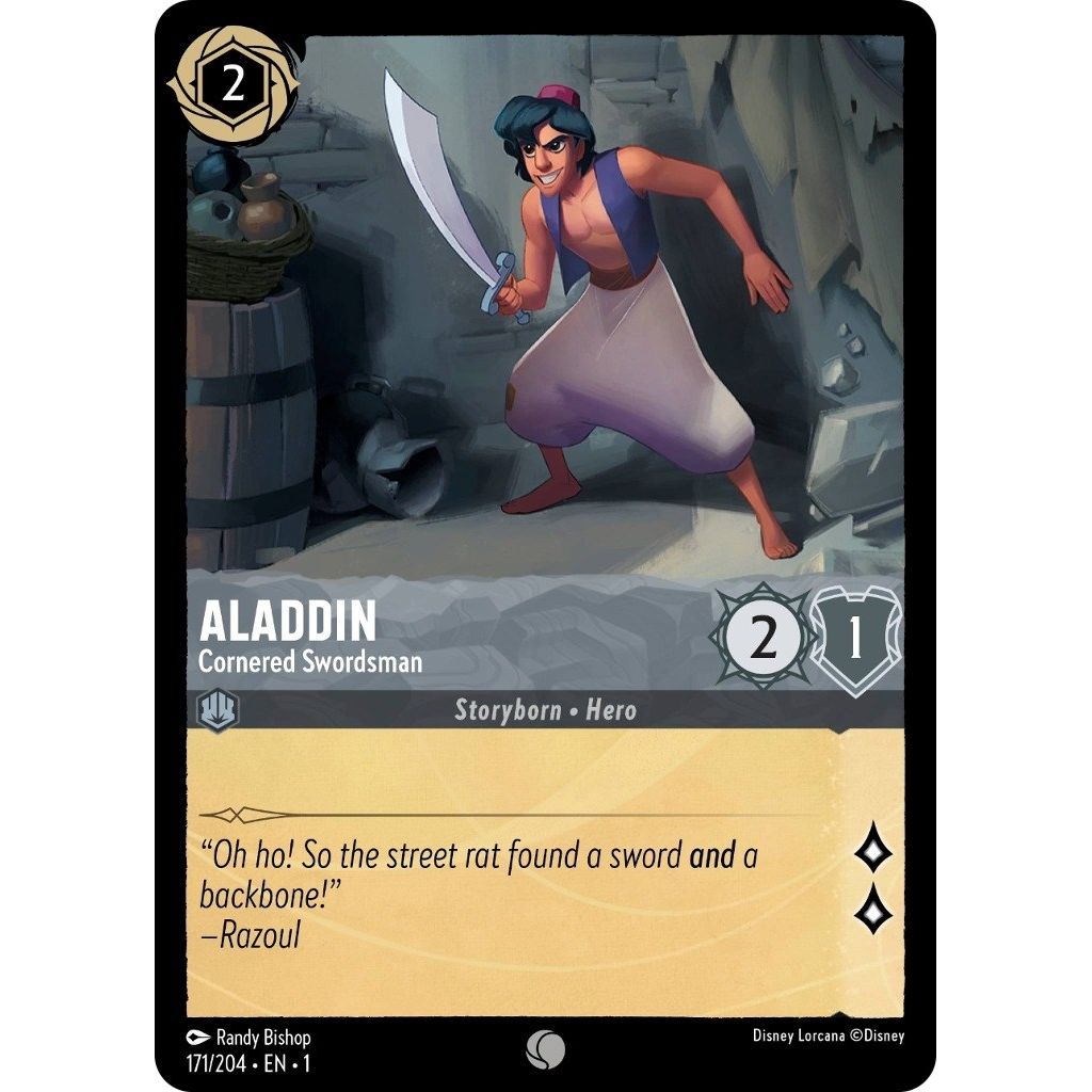 Image for Aladdin - Cornered Swordsman (171/204) (1) - Disney Lorcana