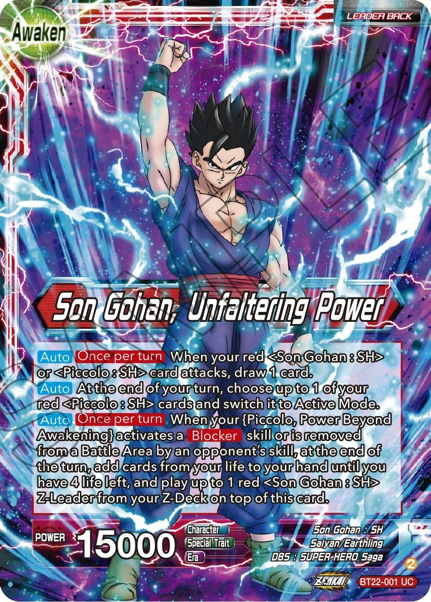 Image for Son Gohan // Son Gohan, Unfaltering Power (BT22-001) (BT22) - Dragon Ball Super: Masters