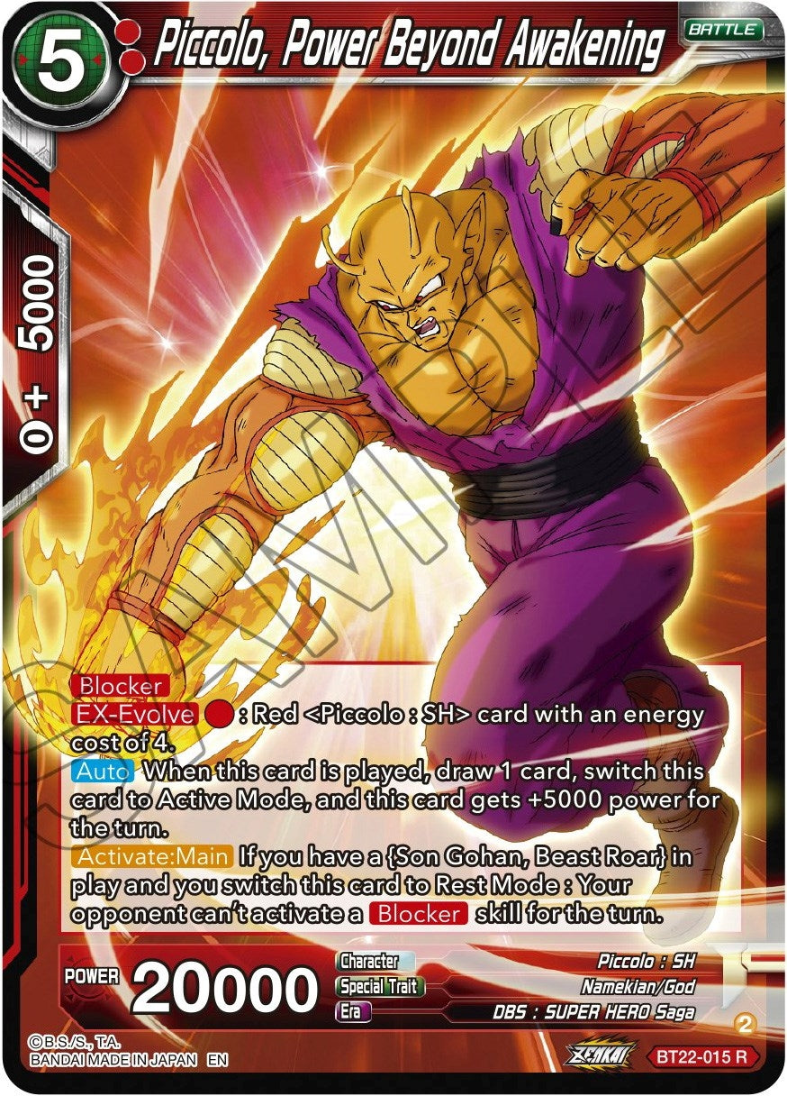 Image for Piccolo, Power Beyond Awakening (BT22-015) (BT22) - Dragon Ball Super: Masters