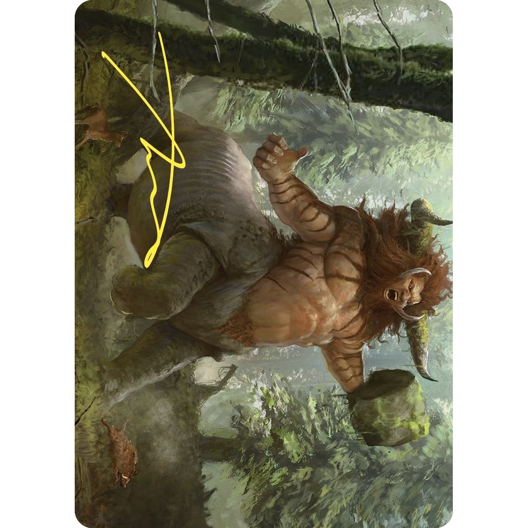 Image for Stonehoof Chieftain Art Card (Gold-Stamped Signature) (26) (ASCMM) - Magic: The Gathering