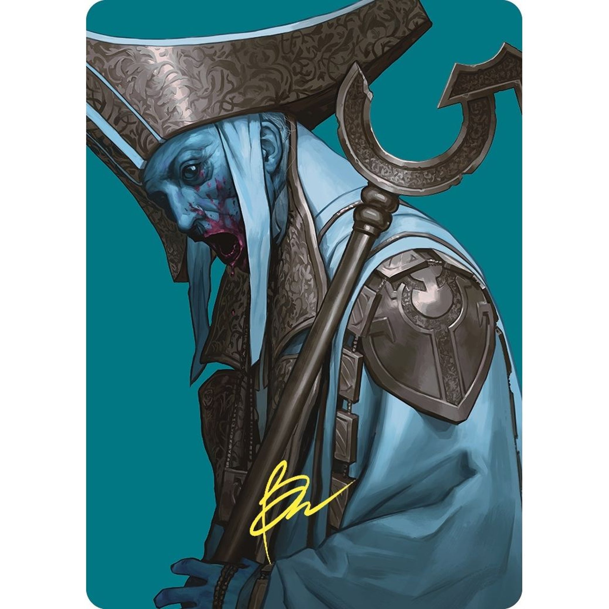 Image for Mikaeus, the Unhallowed Art Card (Gold-Stamped Signature) (54) (ASCMM) - Magic: The Gathering