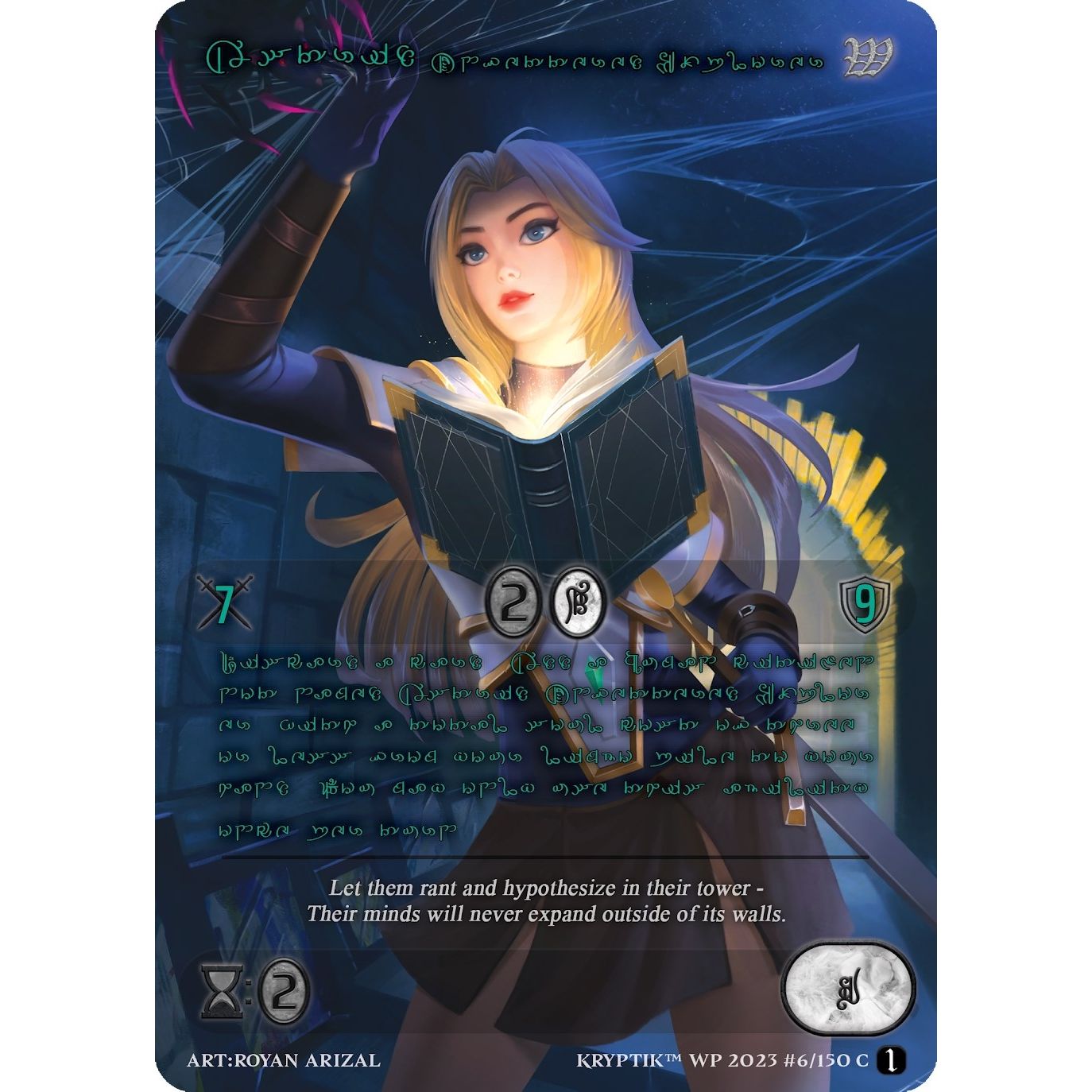 Image for Astrid, Unfettered Explorer (Green Kryptik Language) (6) - Kryptik TCG