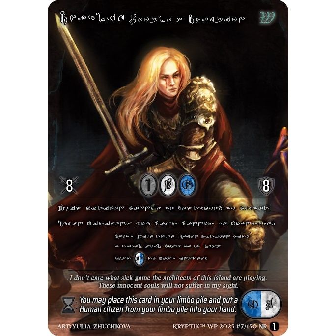 Image for Charlie, People's Champion (Silver Kryptik Language) (7) - Kryptik TCG