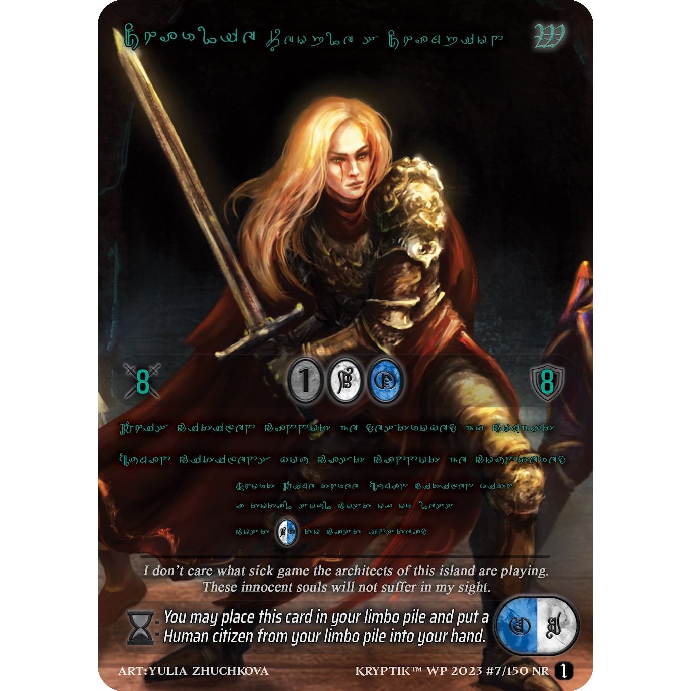 Image for Charlie, People's Champion (Green Kryptik Language) (7) - Kryptik TCG