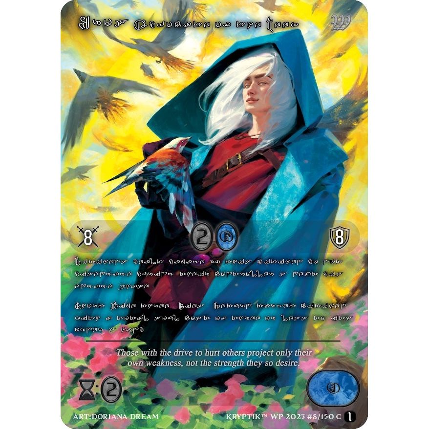 Image for Eros, Advocate of the Meek (Silver Kryptik Language) (8) - Kryptik TCG
