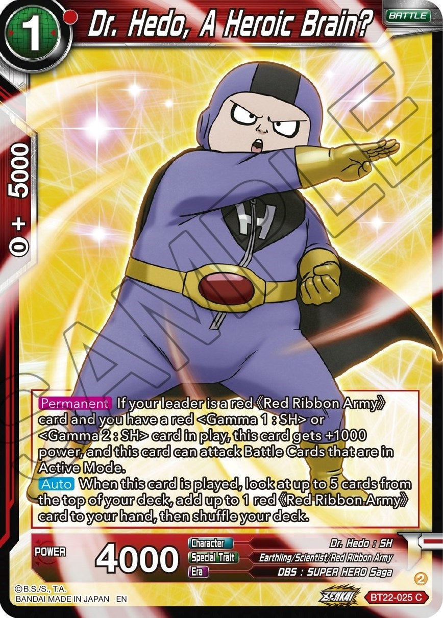 Image for Dr Hedo, A Heroic Brain? (BT22-025) (BT22) - Dragon Ball Super: Masters