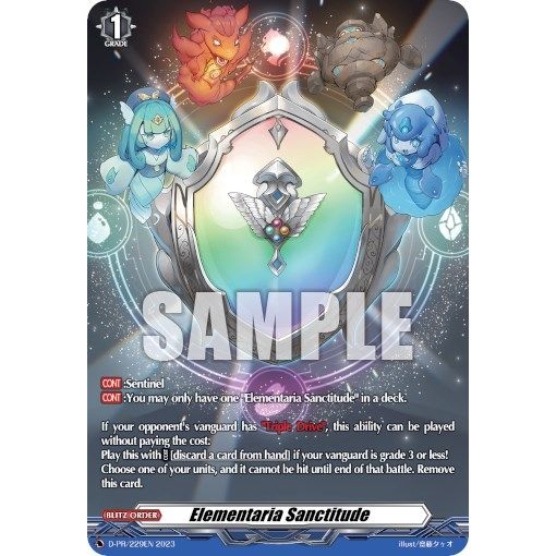 Image for Elementaria Sanctitude (229) (D-PR/229EN 2023) (D-PR) - Cardfight Vanguard