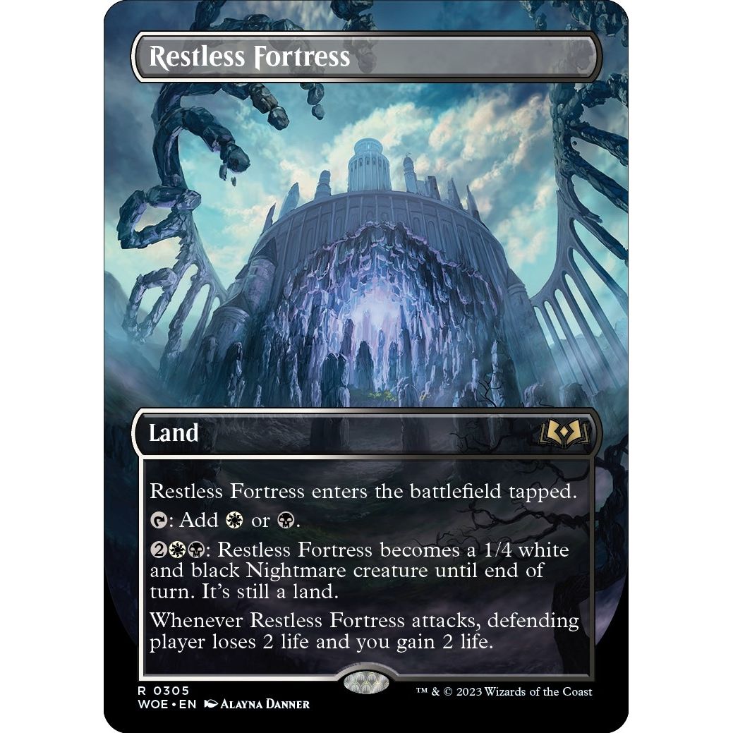 Image for Restless Fortress (Borderless) (305) (WOE) - Magic: The Gathering