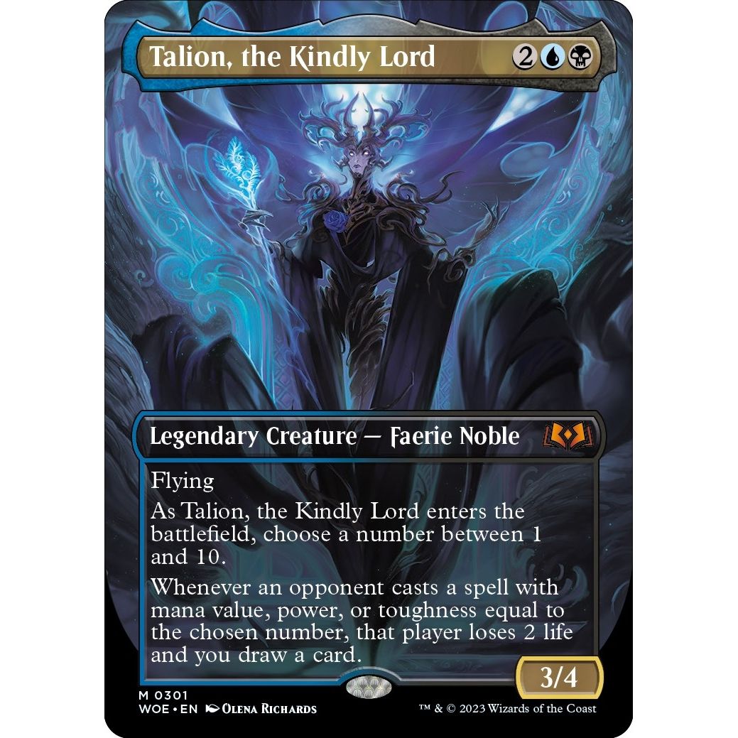 Image for Talion, the Kindly Lord (Borderless) (301) (WOE) - Magic: The Gathering