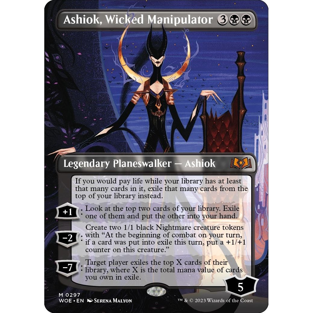 Image for Ashiok, Wicked Manipulator (Borderless) (297) (WOE) - Magic: The Gathering
