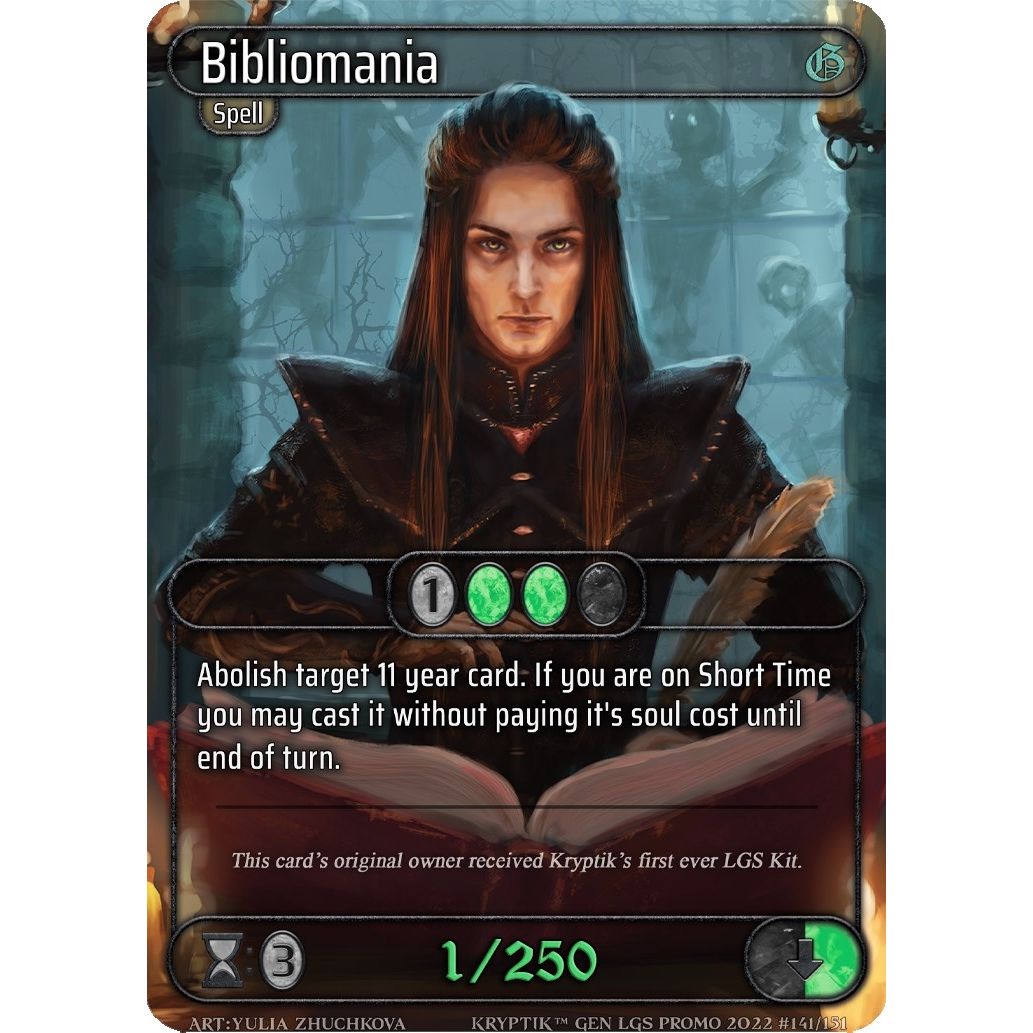 Image for Bibliomania (Serialized) (141) - Kryptik TCG