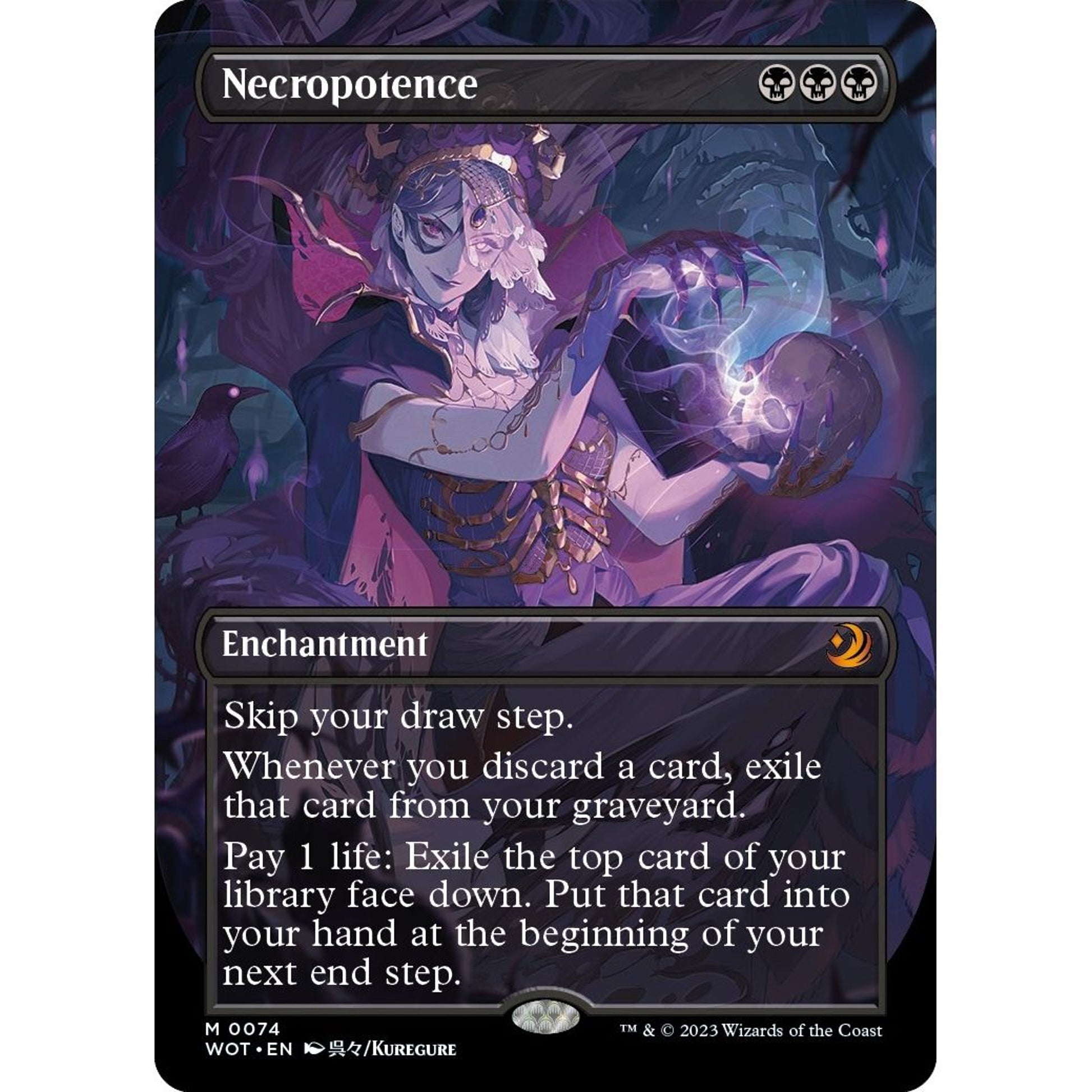 Image for Necropotence (Anime Borderless) (74) (WOT) - Magic: The Gathering