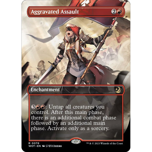 Image for Aggravated Assault (Anime Borderless) (76) (WOT) - Magic: The Gathering