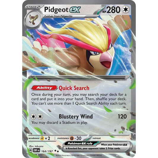 Image for Pidgeot ex (164/197) (OBF) - Pokemon