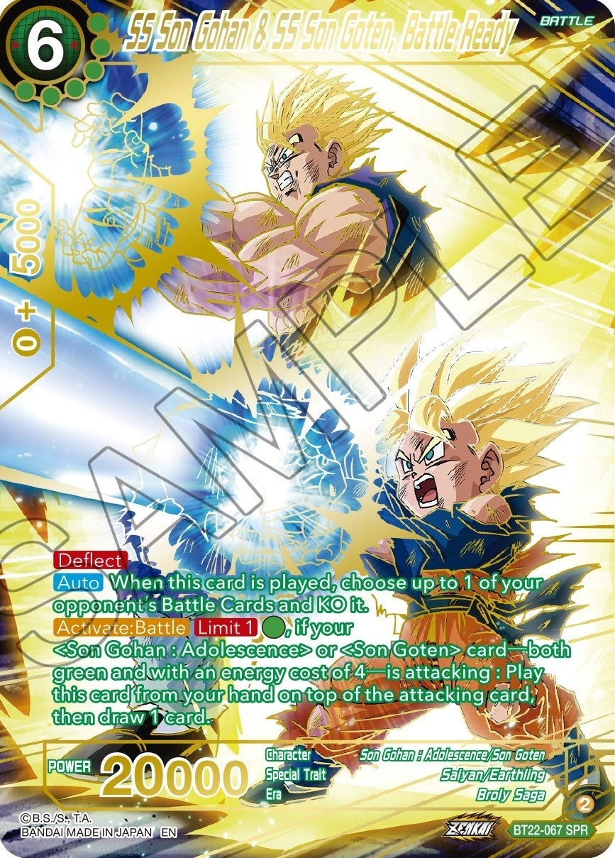 Image for SS Son Gohan & SS Son Goten, Battle Ready (SPR) (BT22-067) (BT22) - Dragon Ball Super: Masters