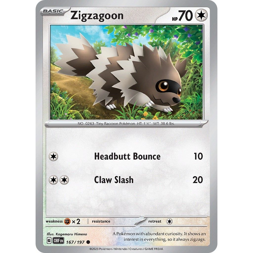 Image for Zigzagoon (167/197) (OBF) - Pokemon