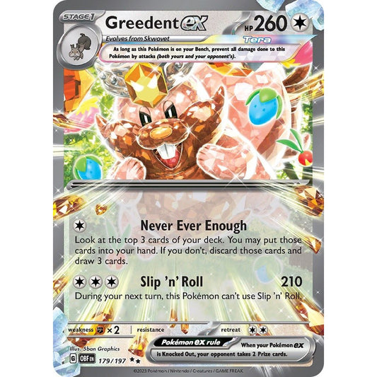 Image for Greedent ex (179/197) (OBF) - Pokemon