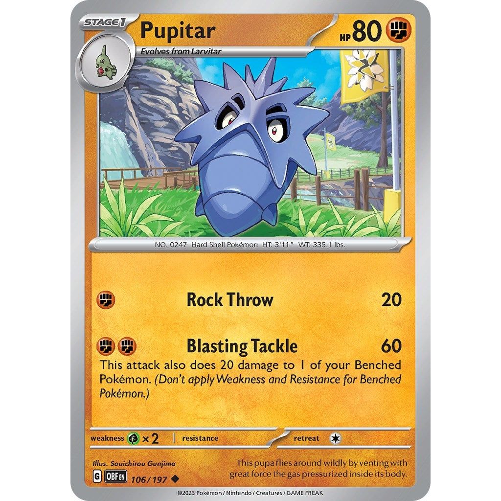 Image for Pupitar (106/197) (OBF) - Pokemon