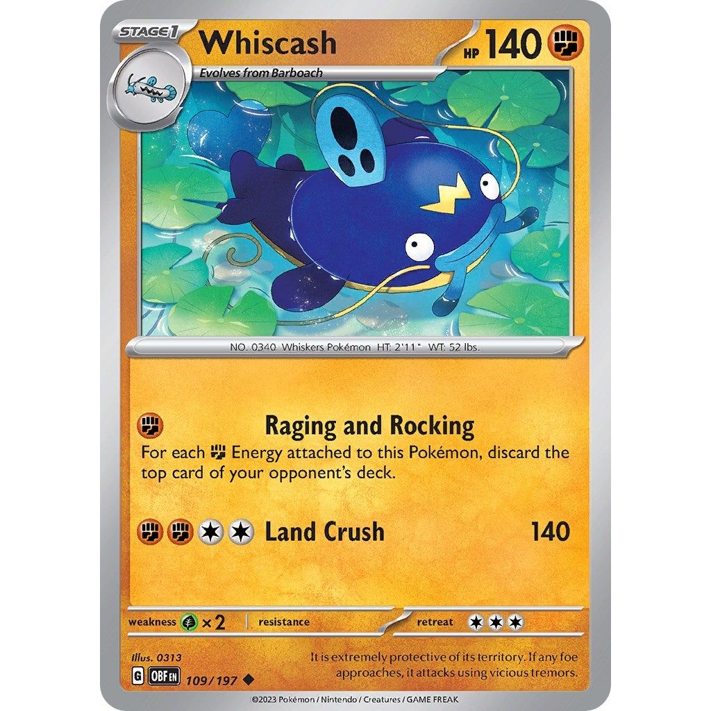 Image for Whiscash (109/197) (OBF) - Pokemon