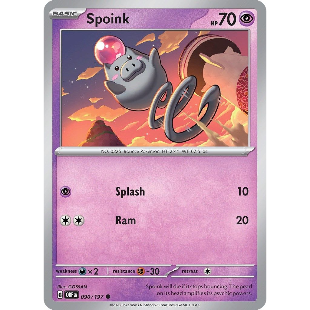 Image for Spoink (090/197) (OBF) - Pokemon