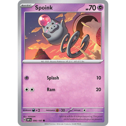 Image for Spoink (090/197) (OBF) - Pokemon