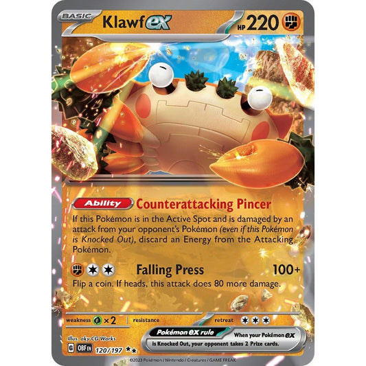 Image for Klawf ex (120/197) (OBF) - Pokemon