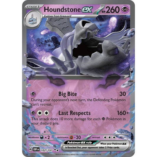 Image for Houndstone ex (102/197) (OBF) - Pokemon