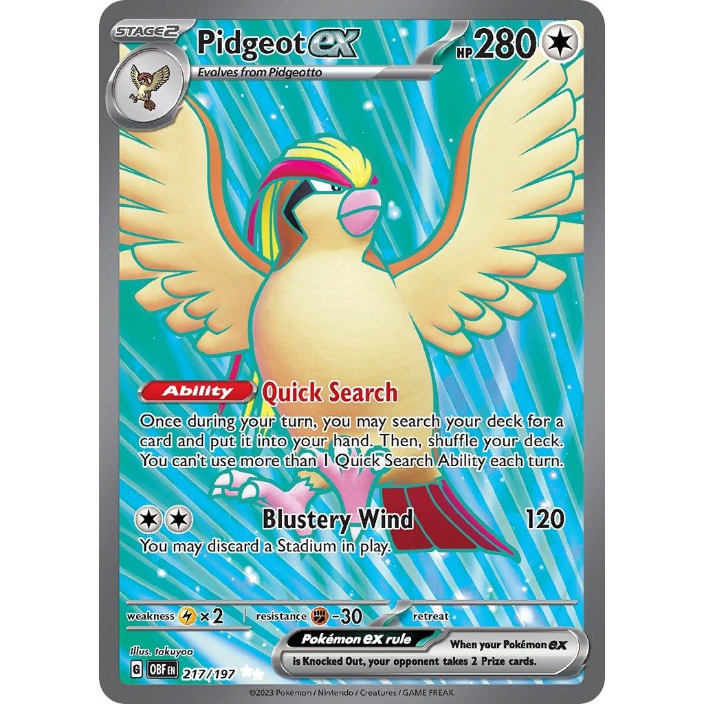 Image for Pidgeot ex (217/197) (OBF) - Pokemon