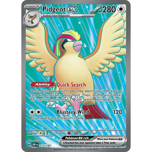 Image for Pidgeot ex (217/197) (OBF) - Pokemon