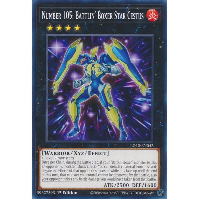 Image for Number 105: Battlin' Boxer Star Cestus (LD10-EN042) (LD10) - YuGiOh