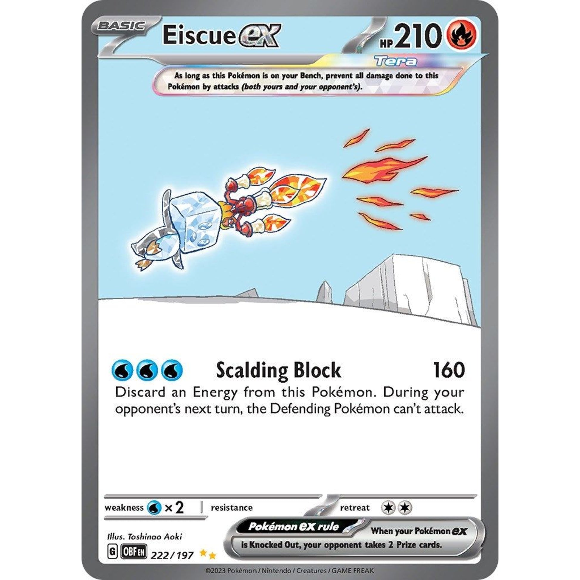 Image for Eiscue ex (222/197) (OBF) - Pokemon