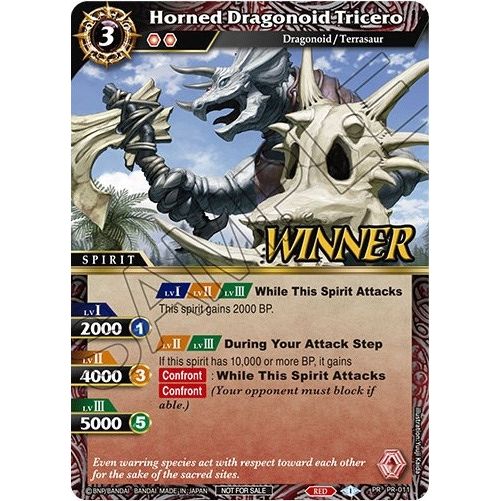 Image for Horned Dragonoid Tricero (Winner) (PR-011) (BSSP) - Battle Spirits Saga