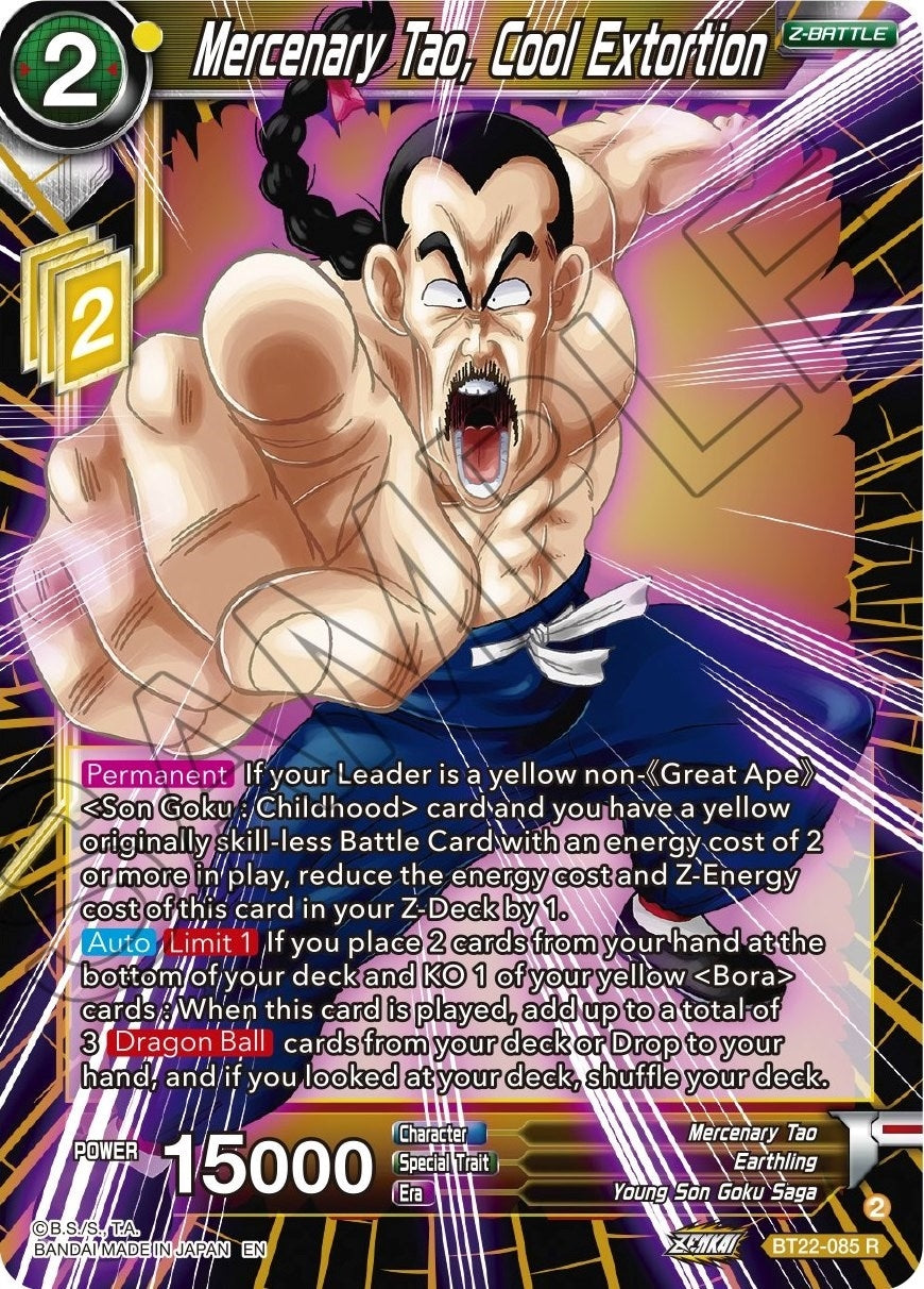 Image for Mercenary Tao, Cool Extortion (BT22-085) (BT22) - Dragon Ball Super: Masters