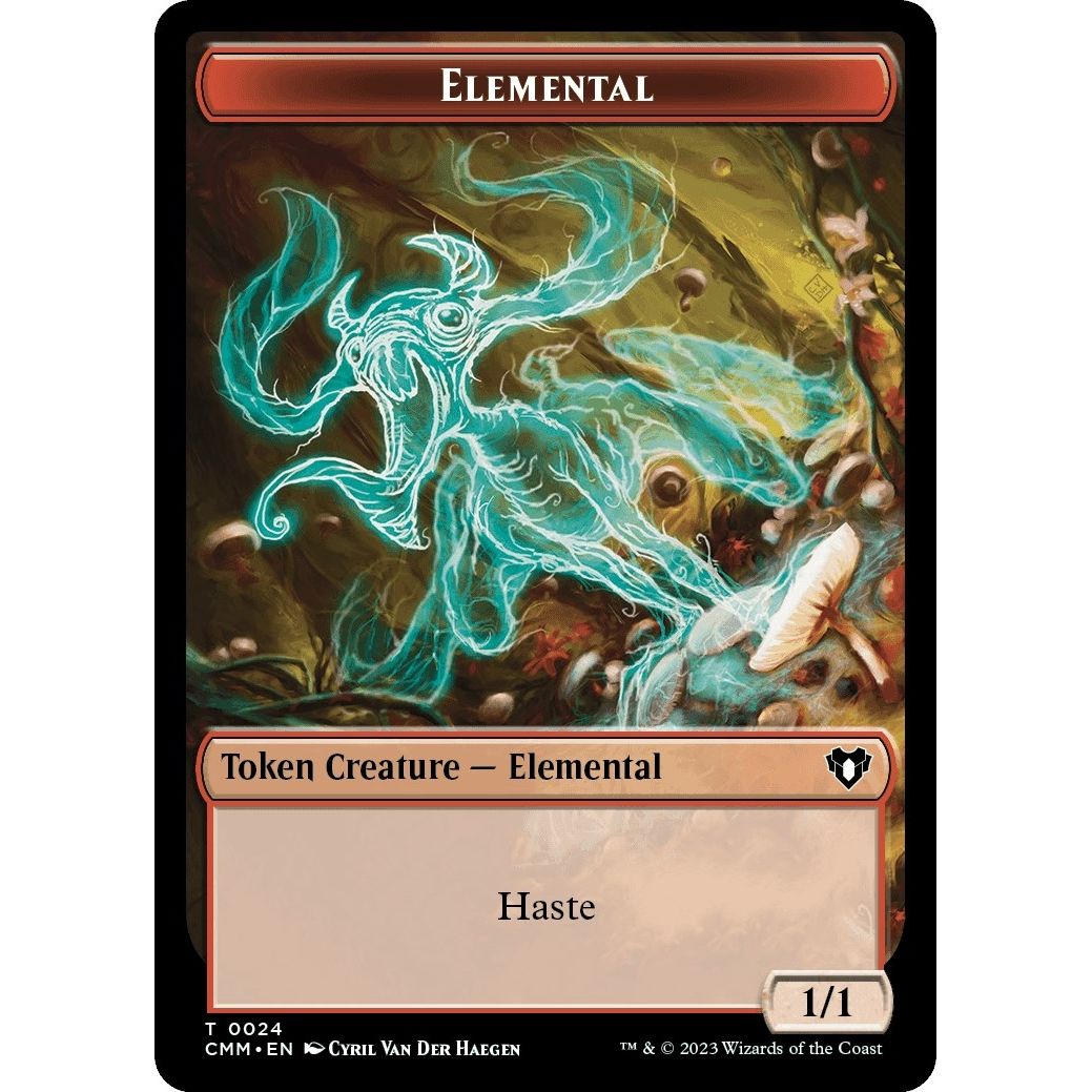 Image for Elemental (0024) // Spider Double-Sided Token (24 // 36) (CMM) - Magic: The Gathering