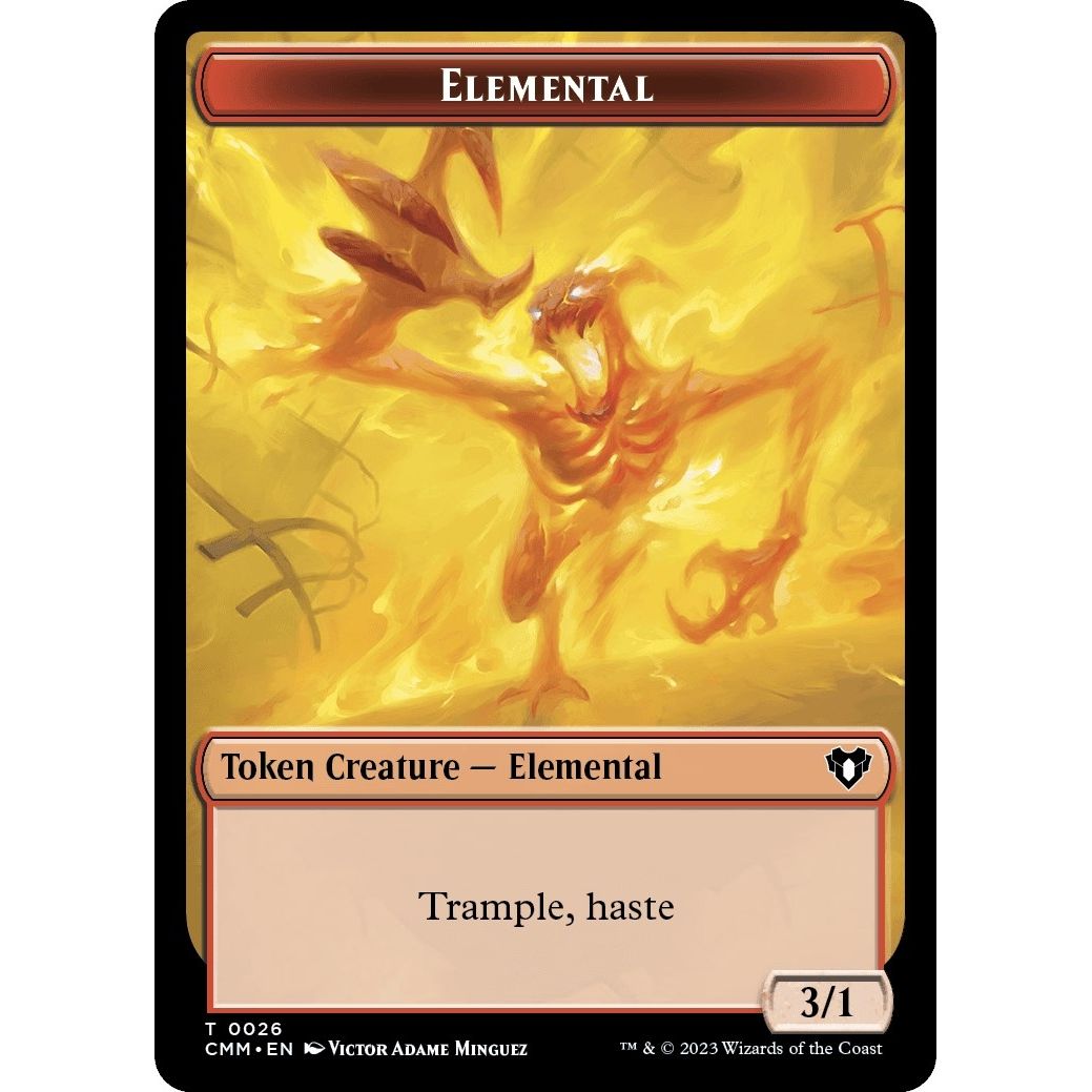 Image for Elemental (0026) // Construct (0041) Double-Sided Token (26 // 41) (CMM) - Magic: The Gathering