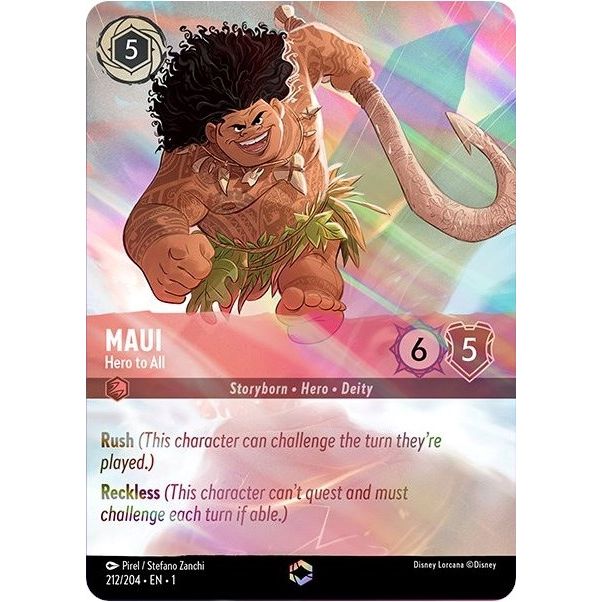 Image for Maui - Hero to All (Enchanted) (212/204) (1) - Disney Lorcana