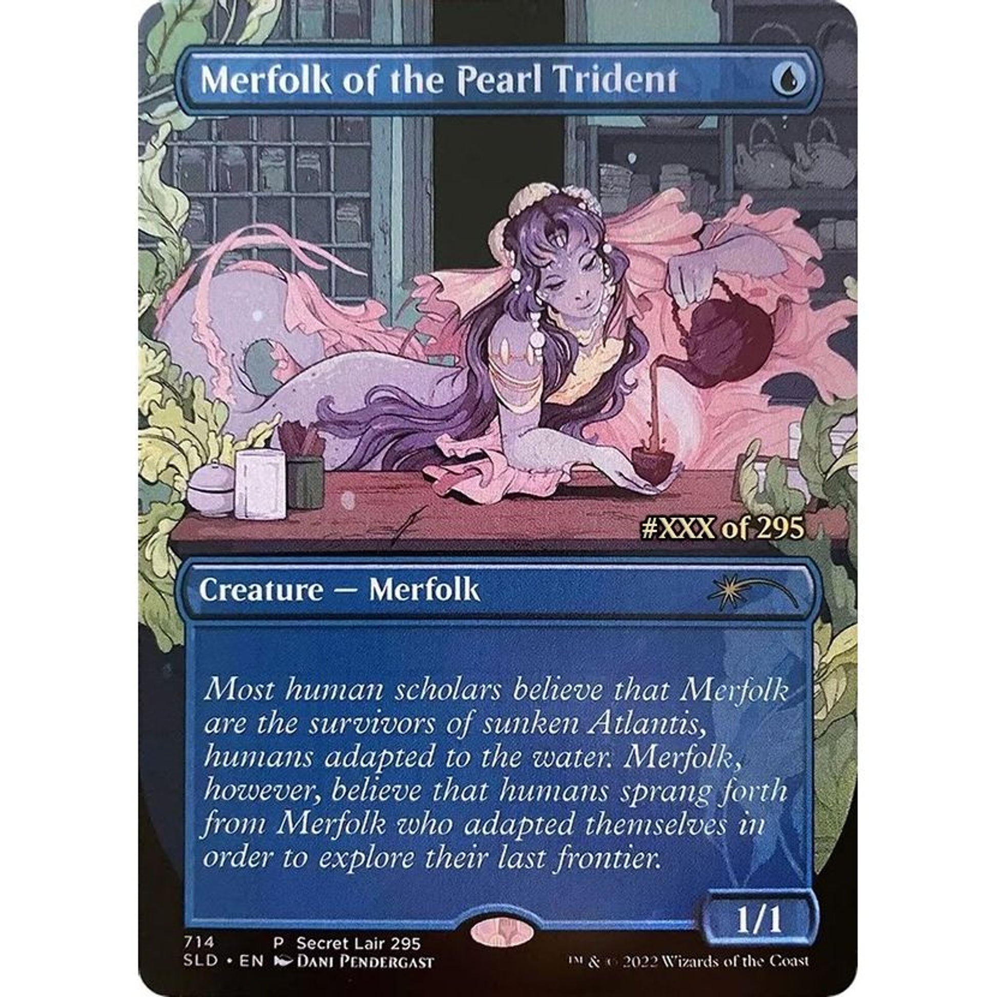 Image for Merfolk of the Pearl Trident (Serial Numbered) (714) (SLD) - Magic: The Gathering