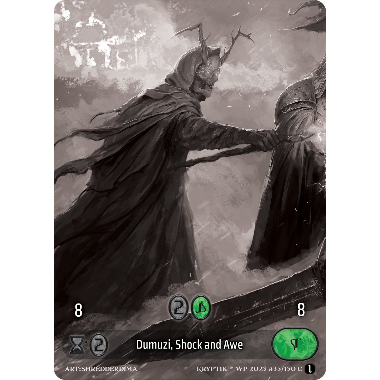 Image for Dumuzi, Shock and Awe (Box Topper) (35) (KPTGC) - Kryptik TCG