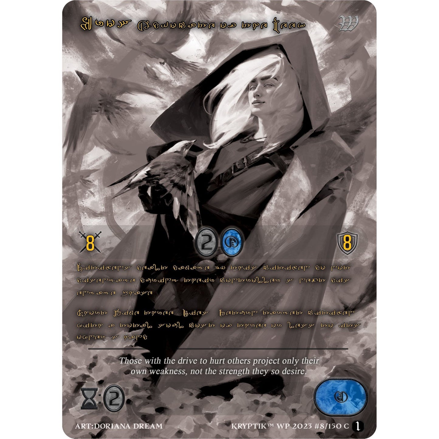 Image for Eros, Advocate of the Meek (Gold Kryptik Language) (8) (KPTGC) - Kryptik TCG