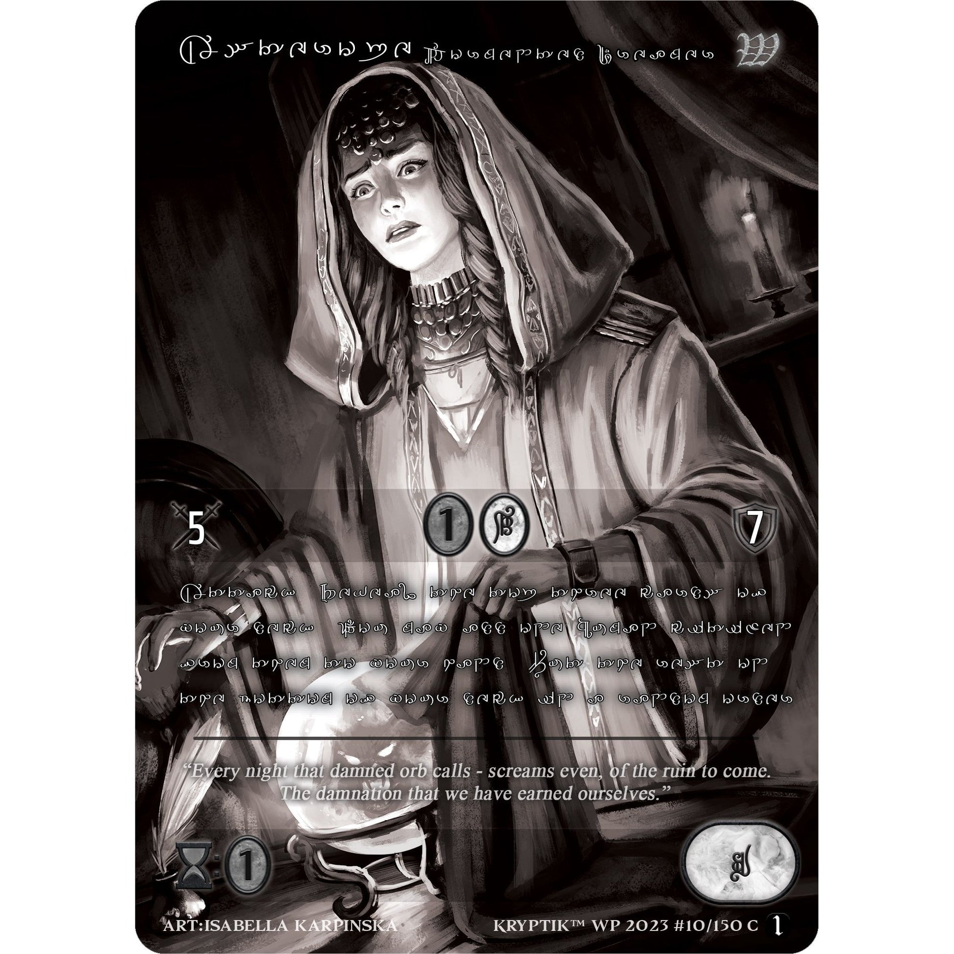 Image for Asterope, Tormented Dreamer (Silver Kryptik Language) (10) (KPTGC) - Kryptik TCG