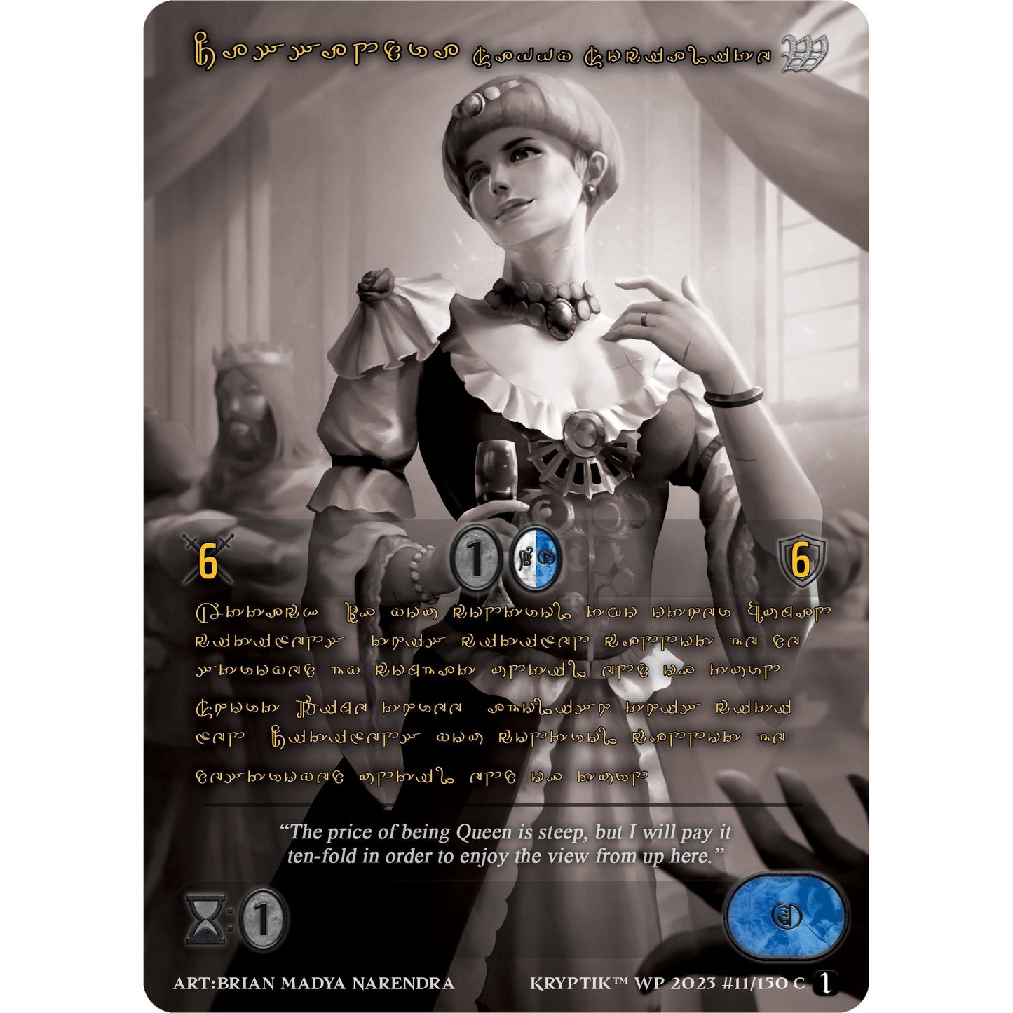 Image for Cassandra, Savvy Socialite (Gold Kryptik Language) (11) (KPTGC) - Kryptik TCG