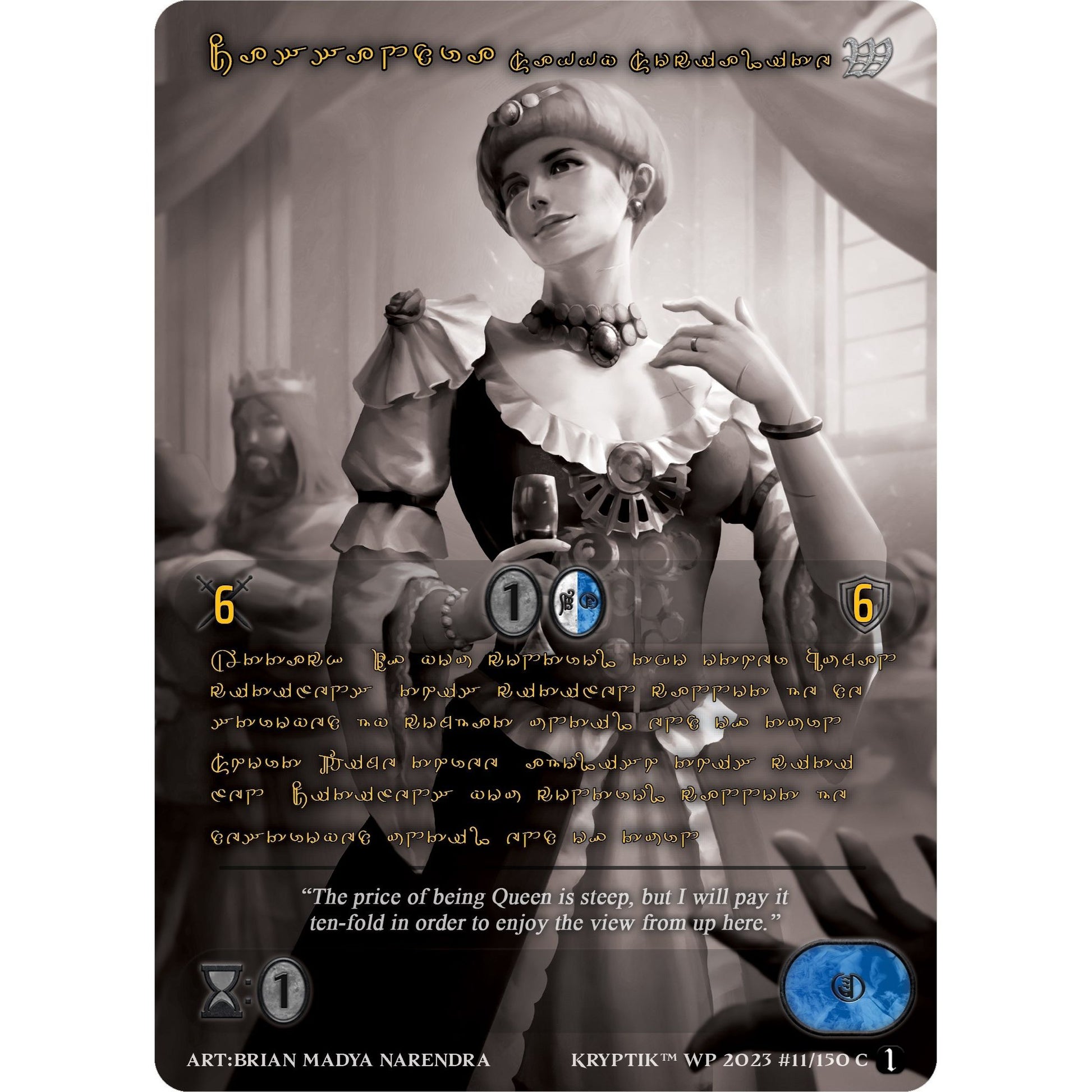 Image for Cassandra, Savvy Socialite (Gold Kryptik Language) (11) (KPTGC) - Kryptik TCG