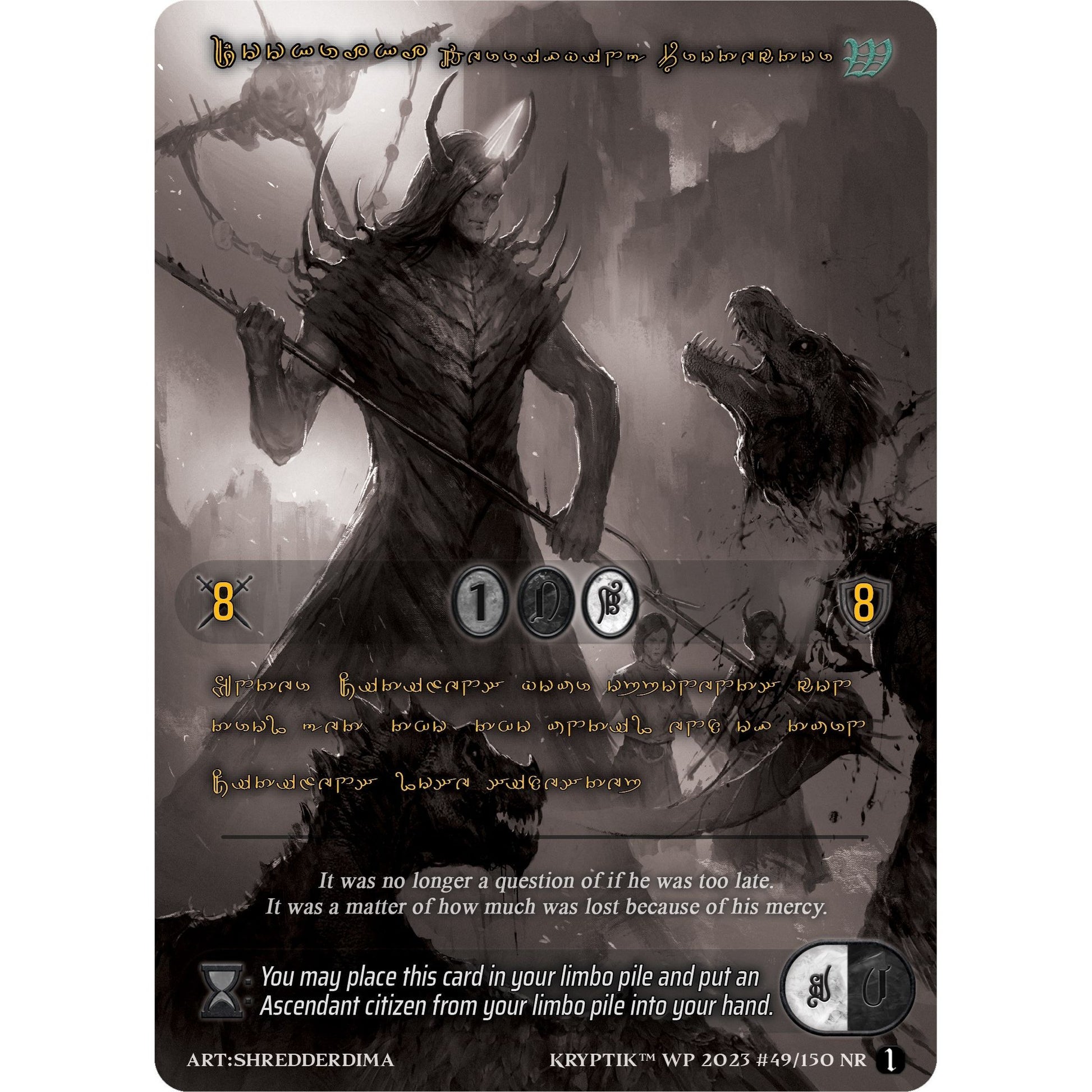 Image for Dookraka, Terrifying Protector (Gold Kryptik Language) (49) (KPTGC) - Kryptik TCG