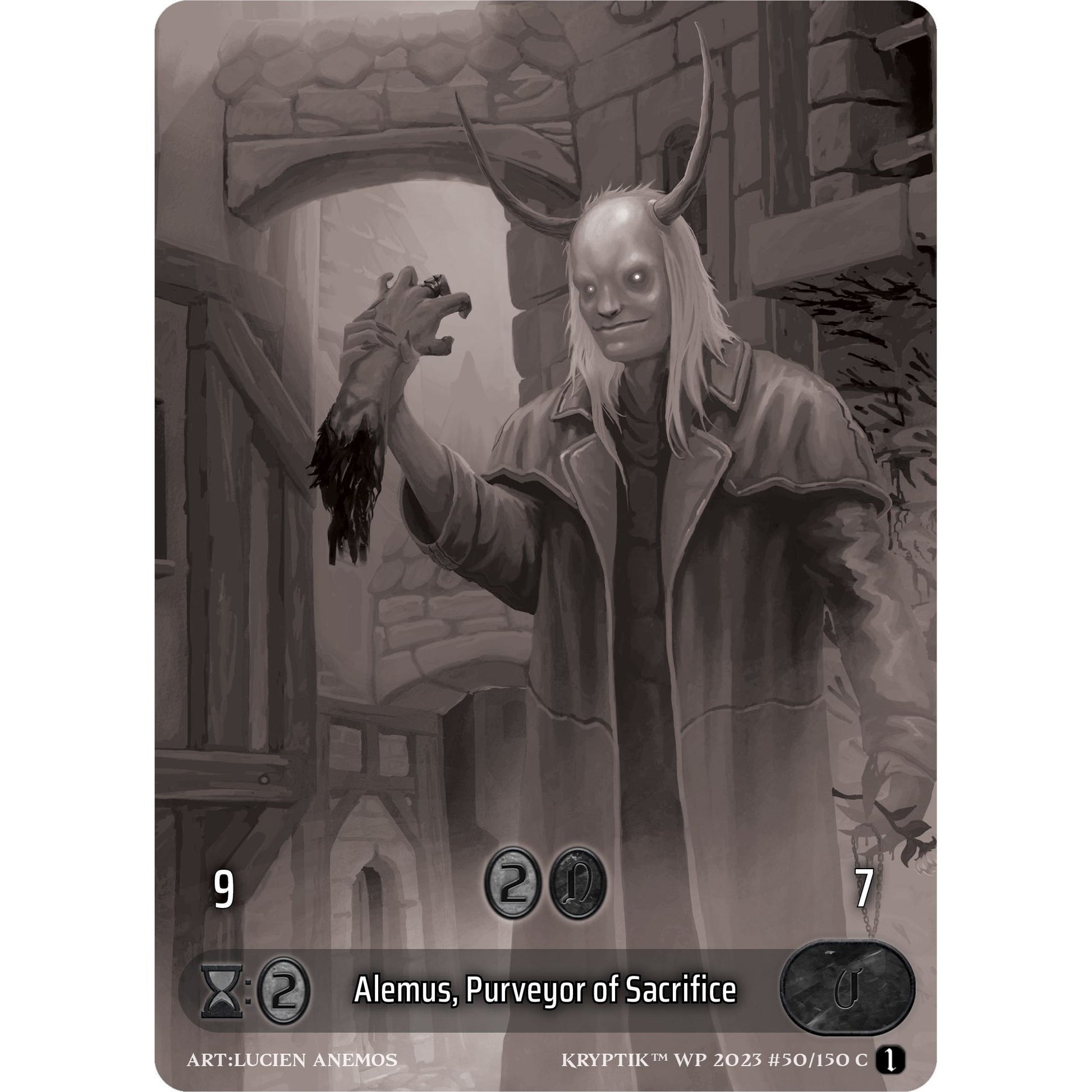 Image for Alemus, Purveyor of Sacrifice (Box Topper) (50) (KPTGC) - Kryptik TCG