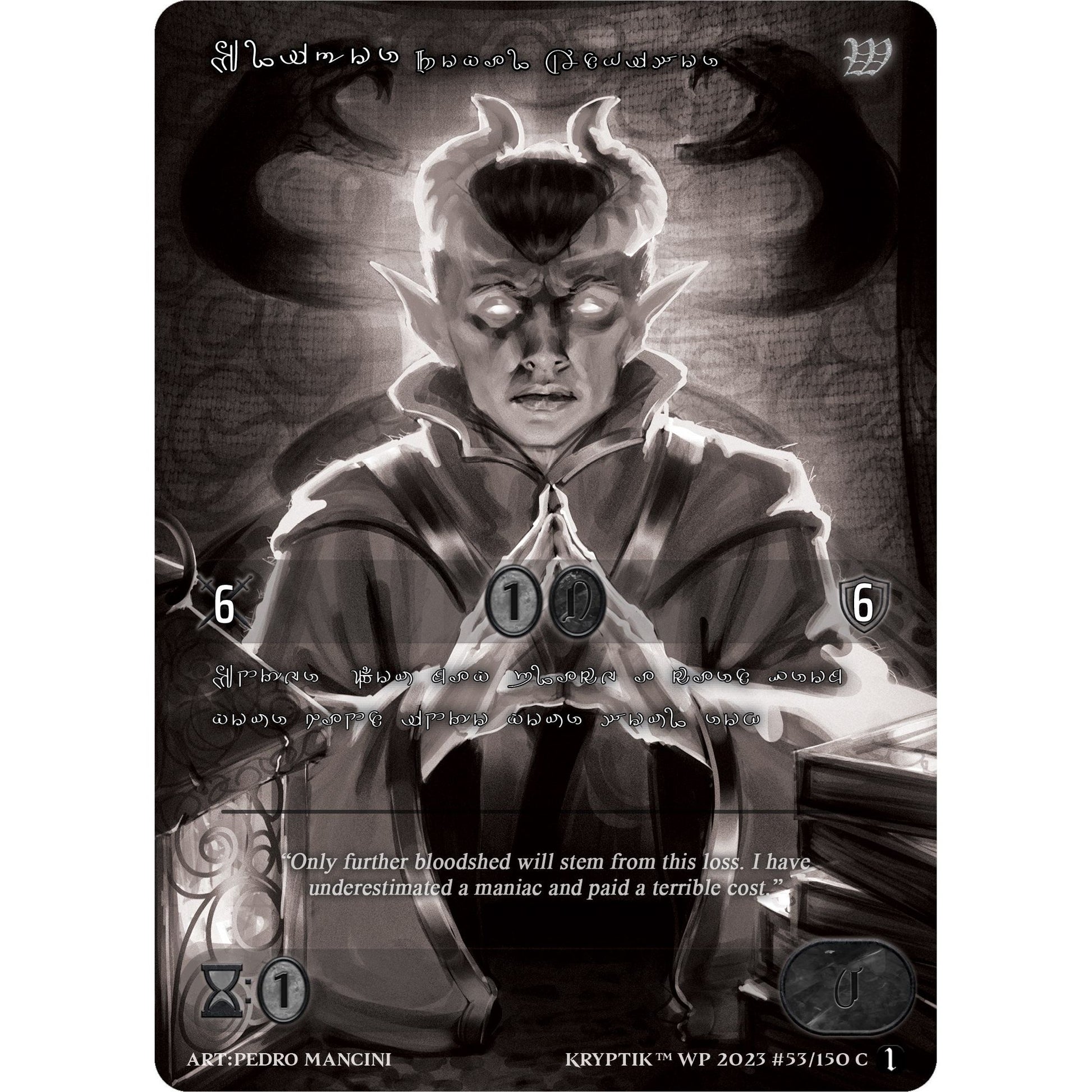 Image for Eligor, Royal Advisor (Silver Kryptik Language) (53) (KPTGC) - Kryptik TCG