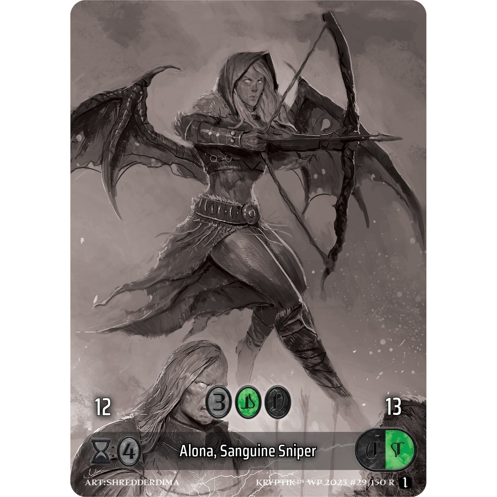 Image for Alona, Sanguine Sniper (Box Topper) (29) (KPTGC) - Kryptik TCG