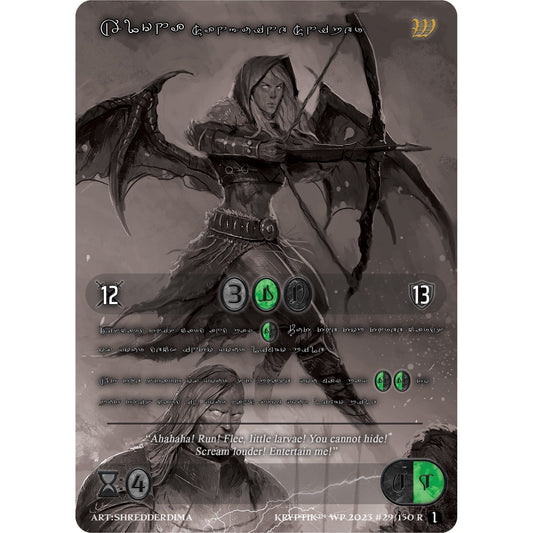 Image for Alona, Sanguine Sniper (Silver Kryptik Language) (29) (KPTGC) - Kryptik TCG
