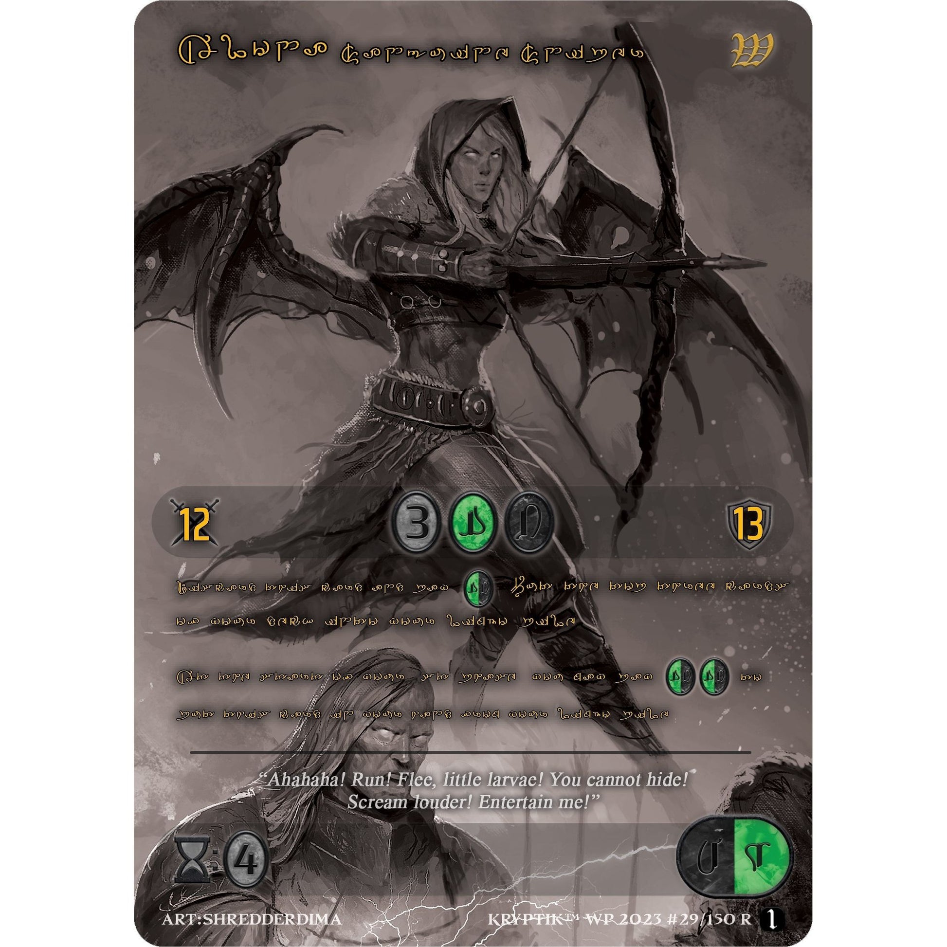 Image for Alona, Sanguine Sniper (Gold Kryptik Language) (29) (KPTGC) - Kryptik TCG