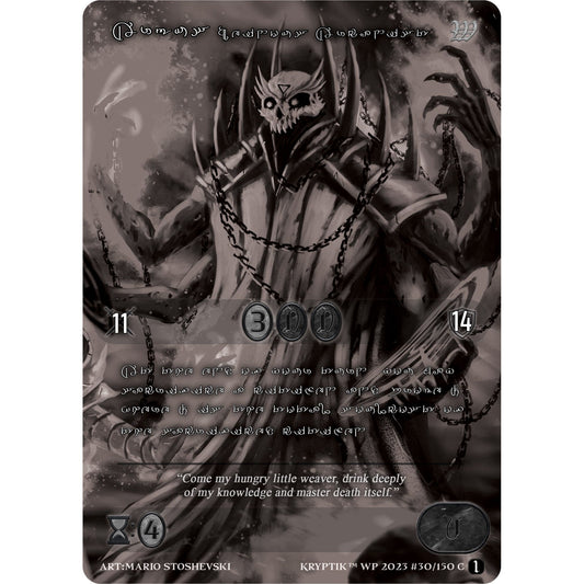Image for Argus, Heinous Arcanist (Silver Kryptik Language) (30) (KPTGC) - Kryptik TCG
